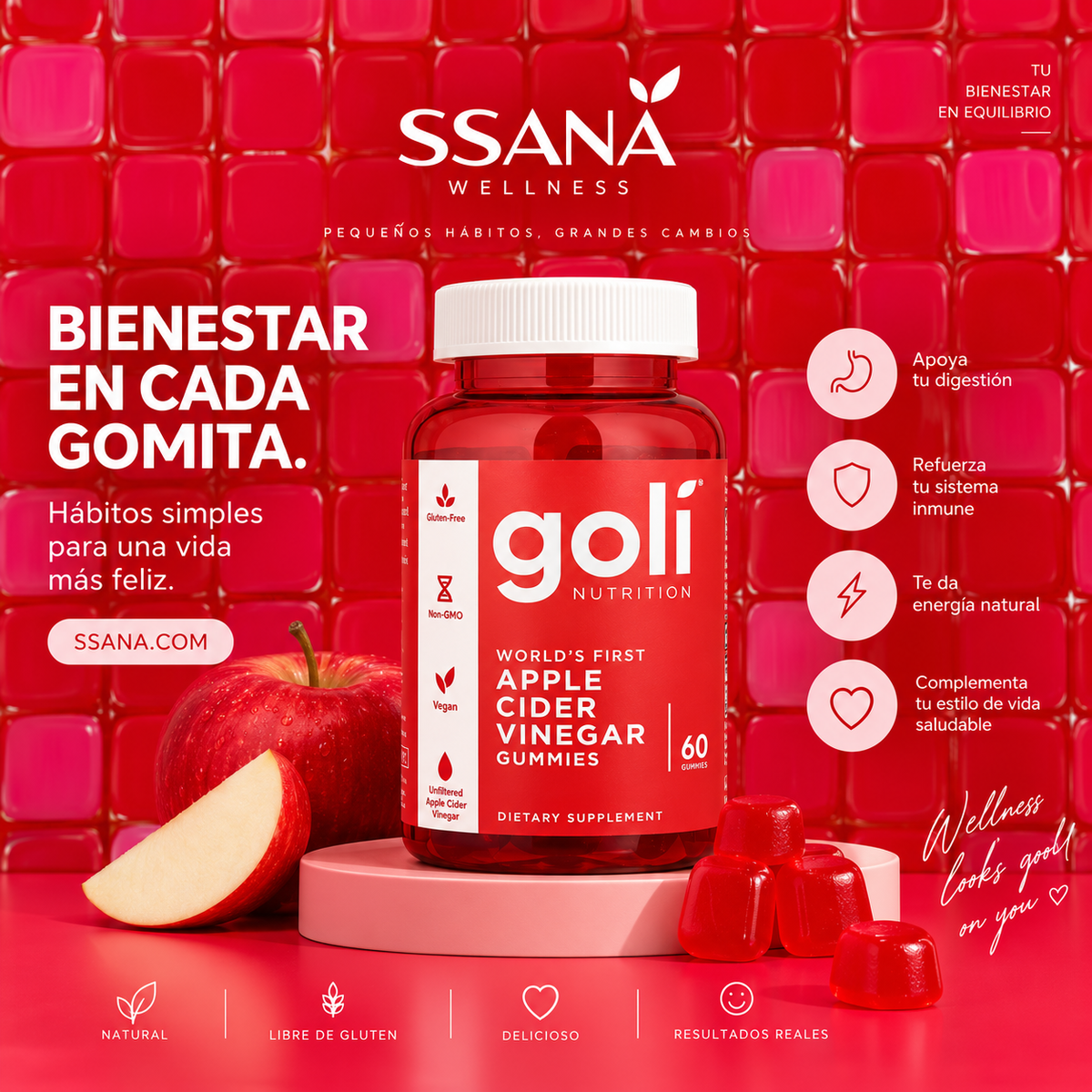 GOMAS GOLI NUTRITION VINAGRE DE MANZANA